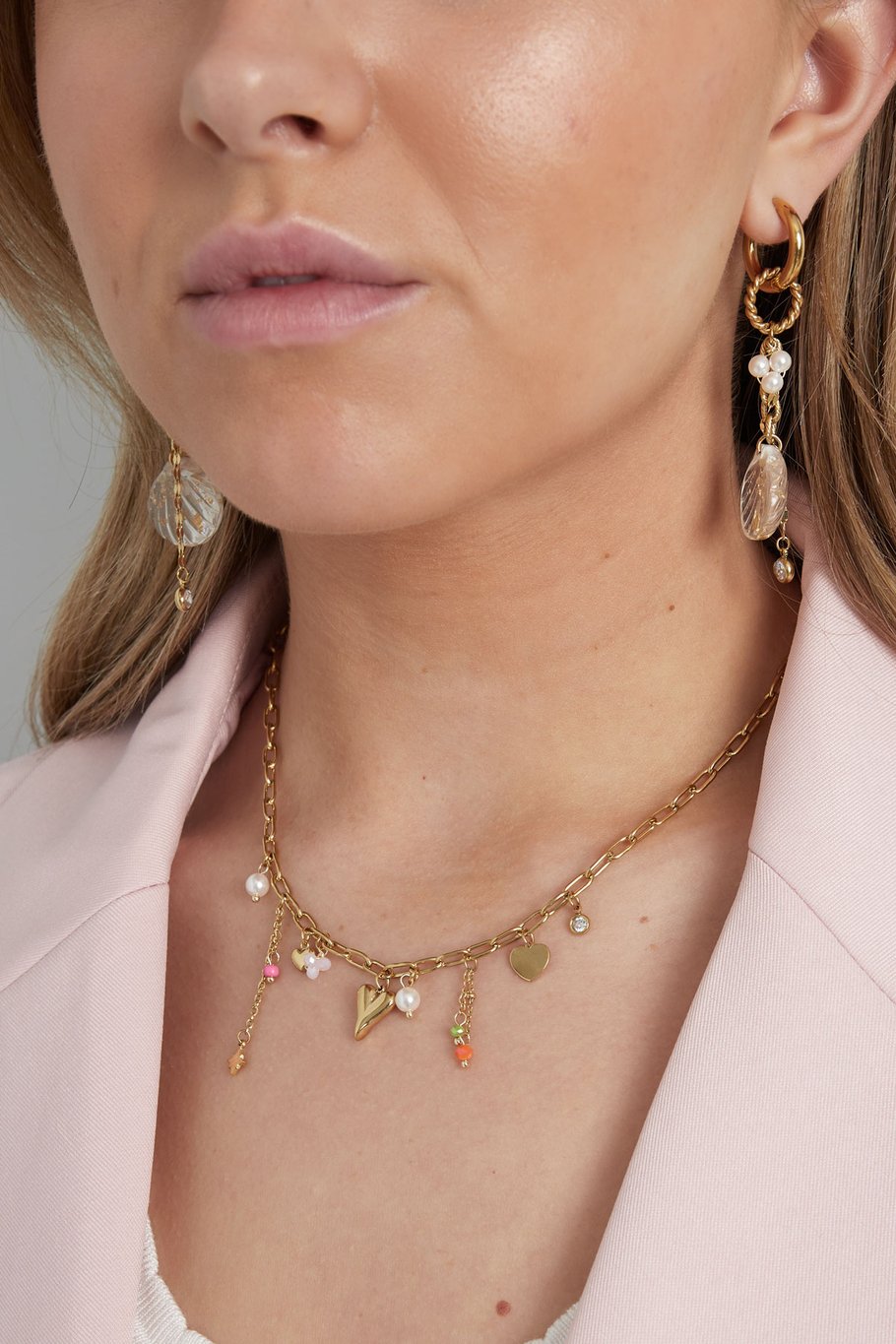 Collar Charm amore color - Color dorado Imagen3
